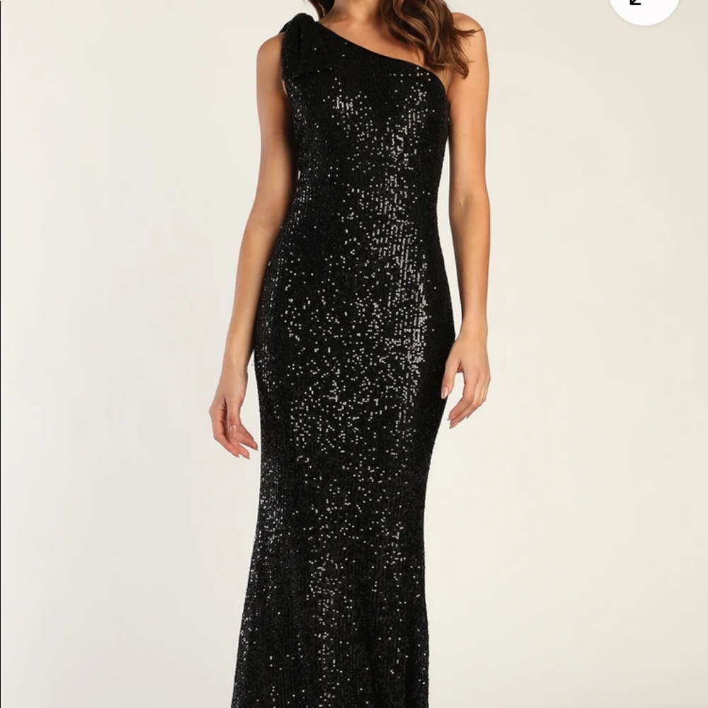 Black sequin gown